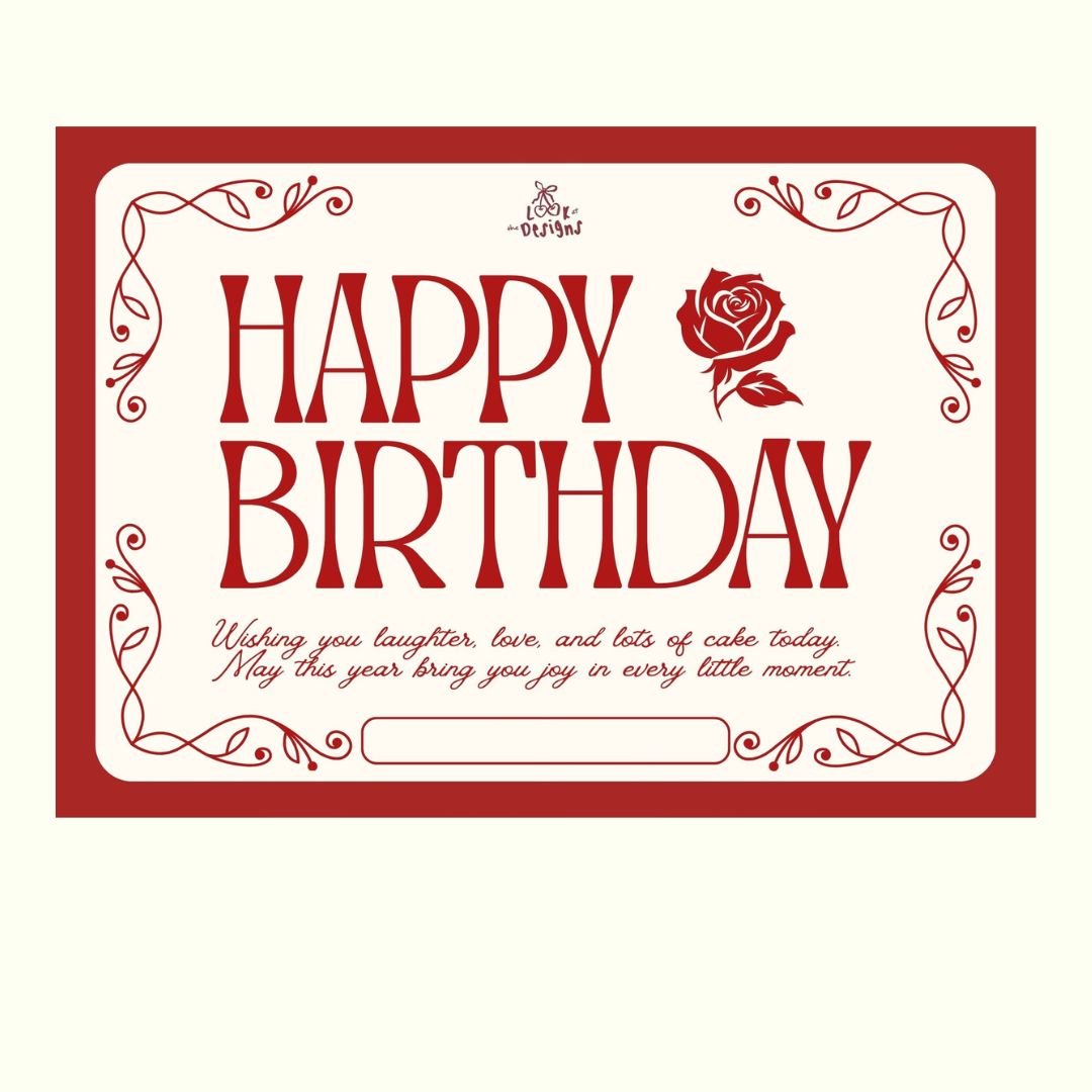 Gift Card - Birthday, Custom Notes