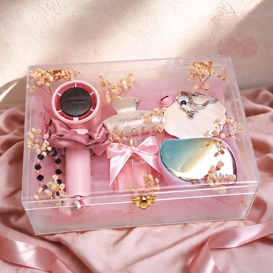 Mini Fan & Tumbler Ultimate Princess Package Personalised Acrylic Box