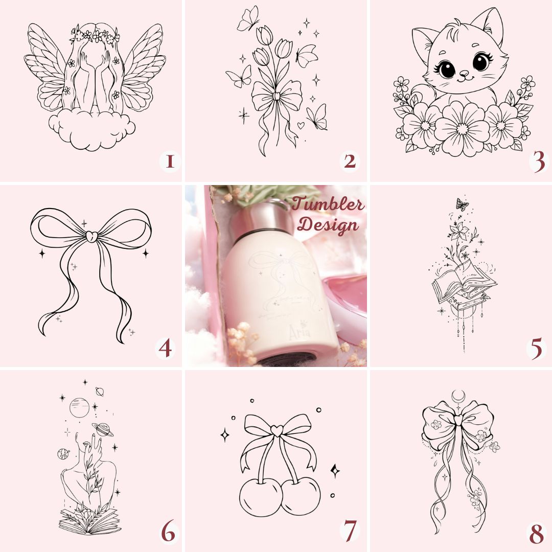 Mini Fan & Tumbler Ultimate Princess Package Personalised Acrylic Box