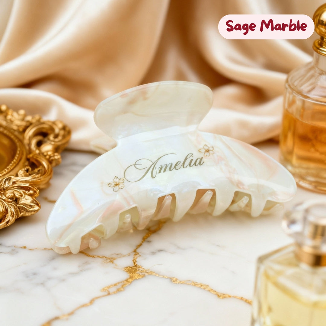 Marble Hair Claw with CHARM