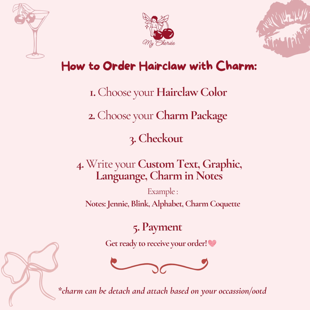 Marble Hair Claw with CHARM